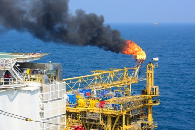 offshore petrol sondaj platformu üzerinde gaz patlaması değil