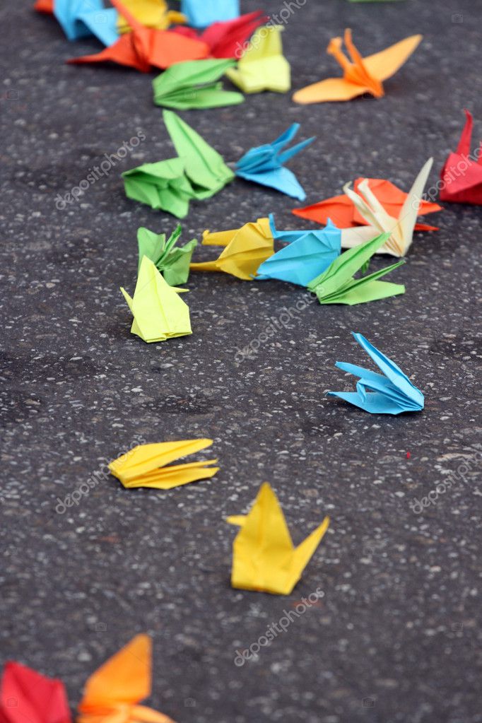 origami cranes | 图库照片 08 sunselle #12854373