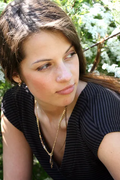 Thoughtful woman — Stock Photo, Image