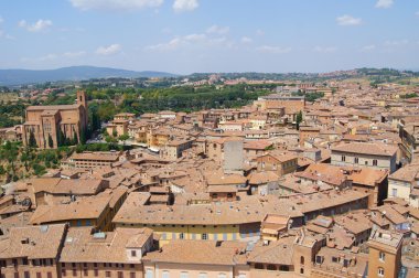 güneşli bir günde siena, İtalya