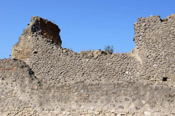 Ściany budynku w Pompejach — Zdjęcie stockowe