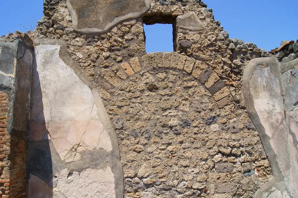 Parede da casa em Pompeia — Fotografia de Stock