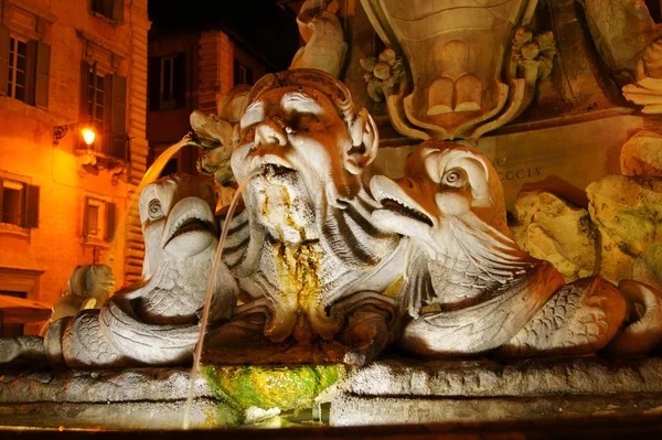 Delar av en fontän på torget i pantheon — Stockfoto