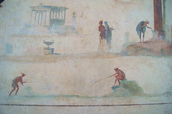 近所の o の古代の家の壁から fresko — ストック写真