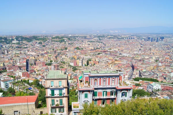 보기의 상단에서 나폴리의 도시 스톡 사진