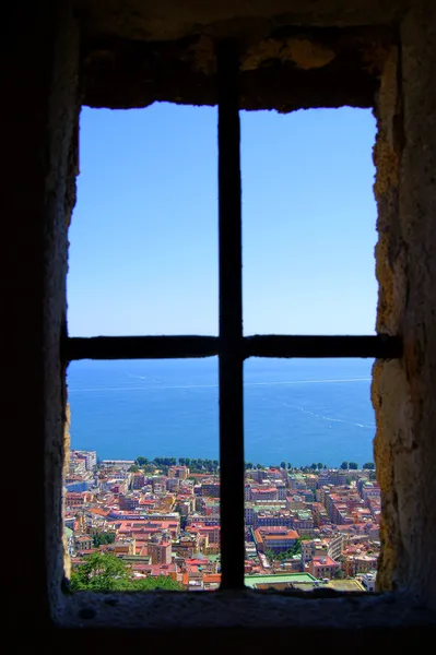 Naples from the window of Saint Elmo — Stock Photo, Image