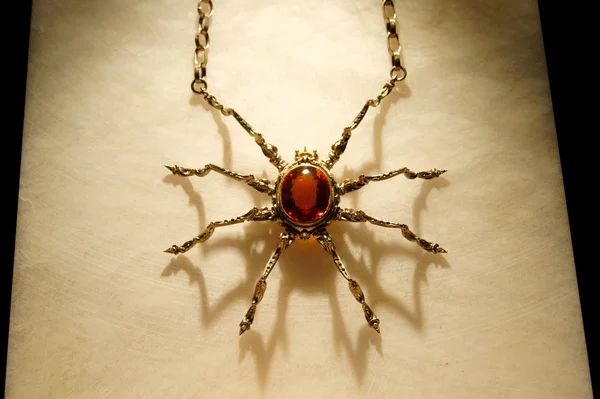 거미의 형태로 목걸이 스톡 이미지