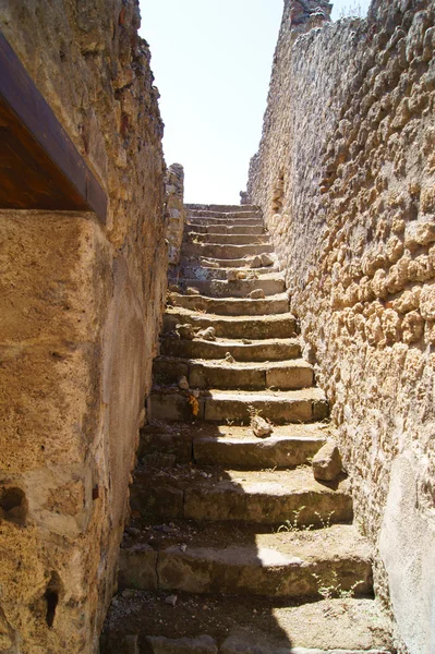 Prastaré schody v Pompejích — Stock fotografie