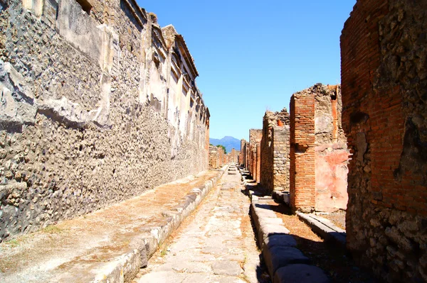 Een straat in pompeii — Stockfoto