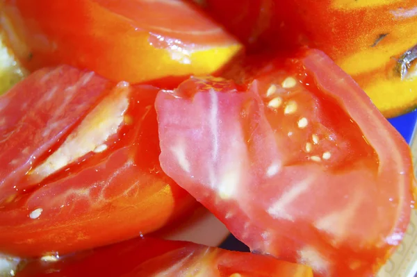 Pokrojone pomidory — Zdjęcie stockowe