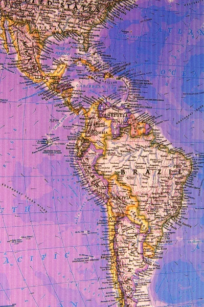 Карта Южной Америки — стоковое фото