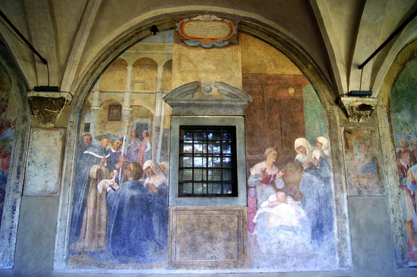 Fresco van het klooster van santa maria novella — Stockfoto