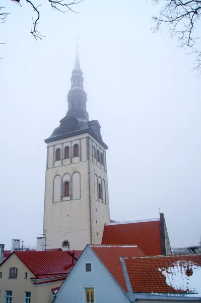 Zentrum der estnischen Hauptstadt des Winters — Stockfoto