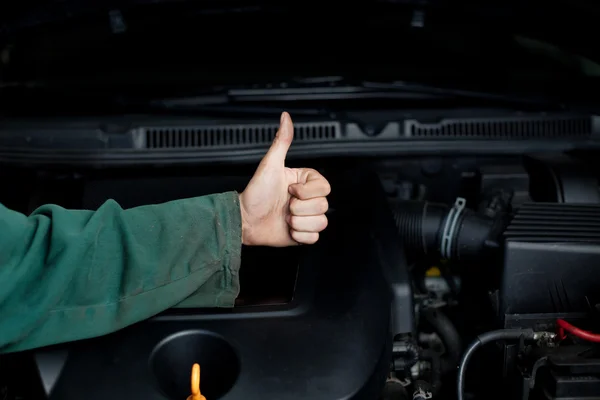 Auto mechanic thumbs up Stock Image