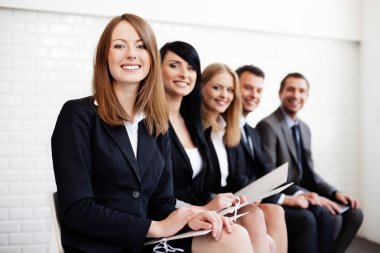 Grup başarılı iş kadını