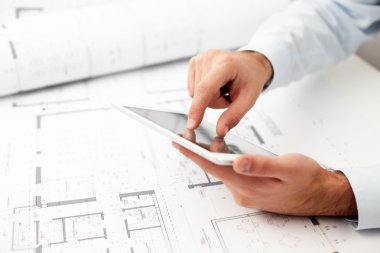 Mimar dijital tablet ile çalışma