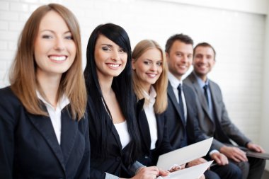 Grup başarılı iş kadını