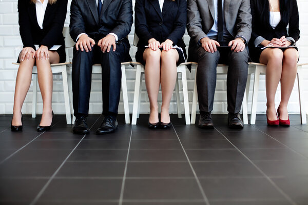 Esperando una entrevista de trabajo — Foto de Stock