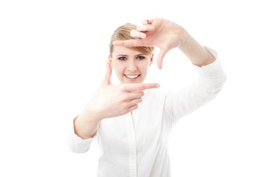 yaratıcı bir iş kadını izole