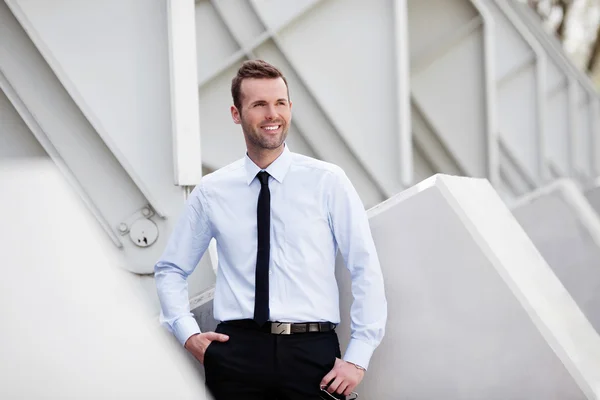 Architect standing outside the building — Stock Photo, Image