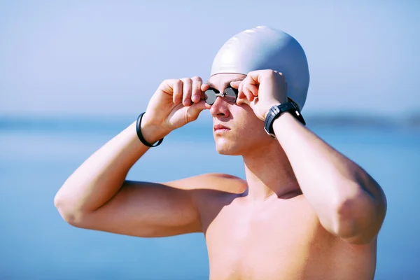 Schwimmer vor dem Start — Stockfoto