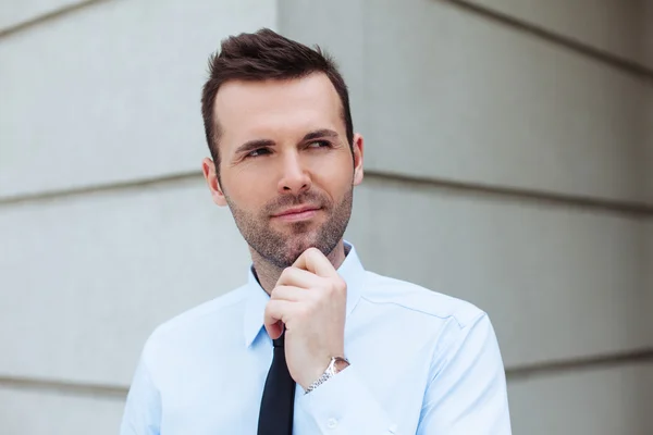 Thoughtful businessman — Stock Photo, Image