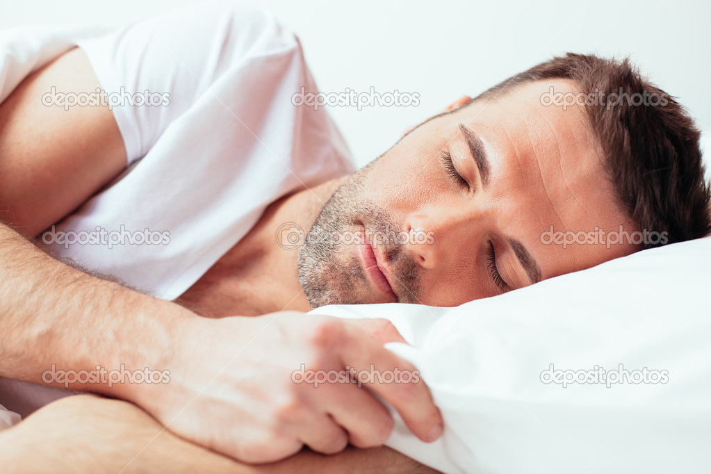 Sleeping attractive man