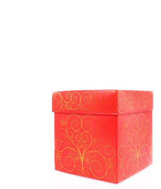 Beyaz üzerine hediye kutusu