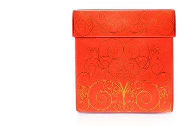 Beyaz üzerine hediye kutusu