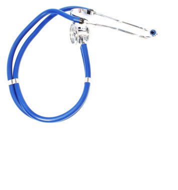 beyaz zemin üzerine stetoskop