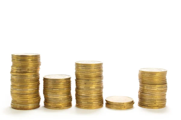 Coin Piles — Stock Photo, Image