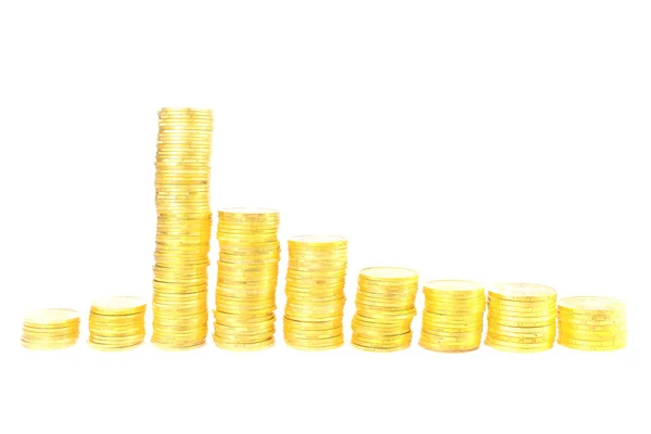 Coin Piles — Stock Photo, Image