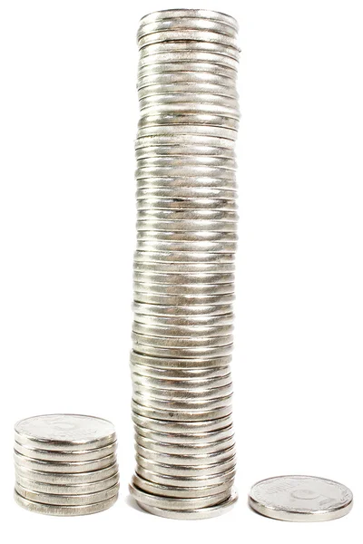 Hromady mincí — Stock fotografie