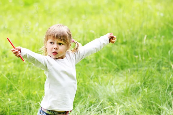 Beautiful little on the nature — Stock Photo, Image