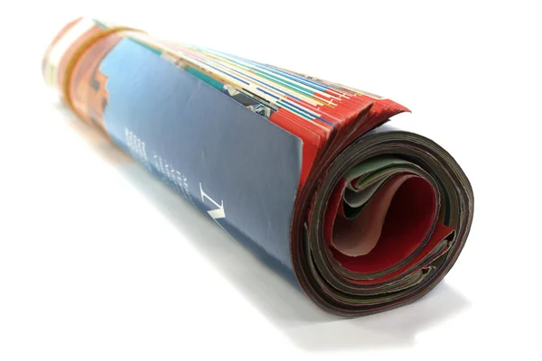 Stack of magazines isolated — Stock Photo, Image
