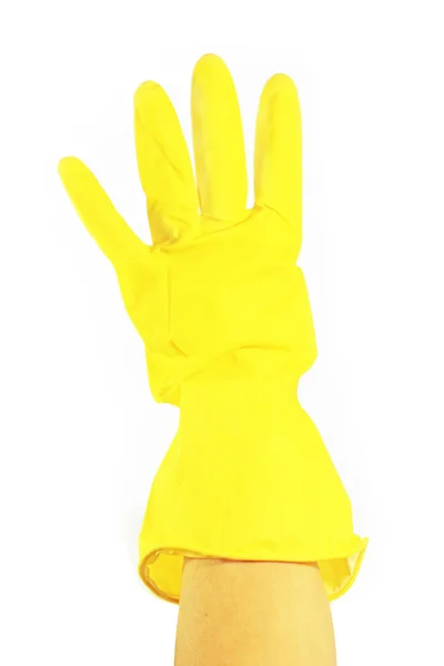 Yellow gloves — Stock Photo, Image