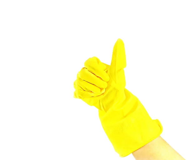 Yellow gloves — Stock Photo, Image