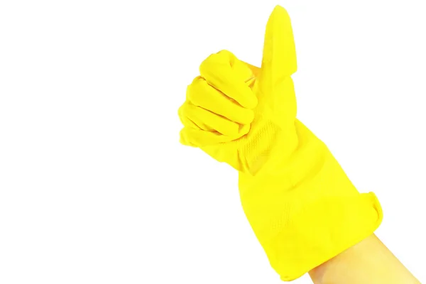 Yellow gloves — Stock Photo, Image