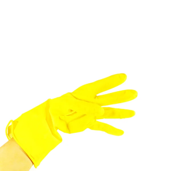 Yellow gloves — Stock Photo, Image