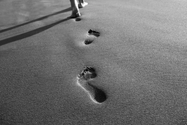 Footprints in the sand — Stock Photo, Image