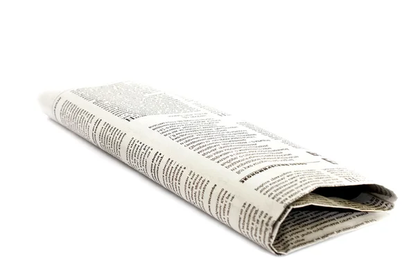 Newspaper isolated — Stock Photo, Image