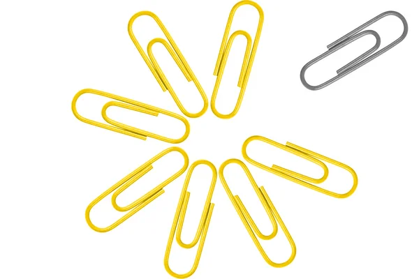 Vier paperclips — Stockfoto