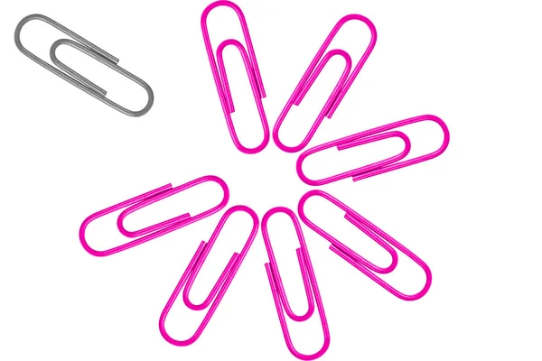 Vier paperclips — Stockfoto