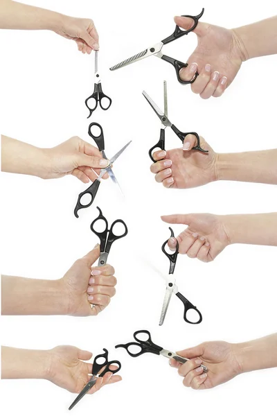Scissors in hand — Stok fotoğraf