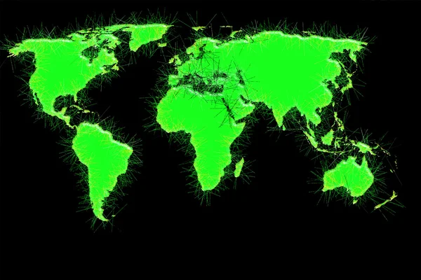 Karta över världen — Stockfoto