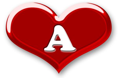Alphabet heart abstraction