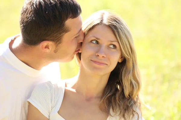 Couple in love outdoors — Stock Photo, Image