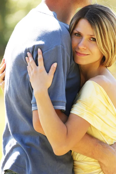 Couple in love outdoors — Stock Photo, Image