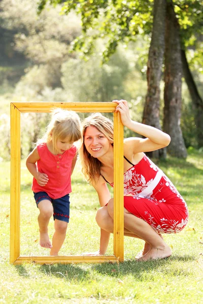 Famiglia in una cornice — Foto Stock