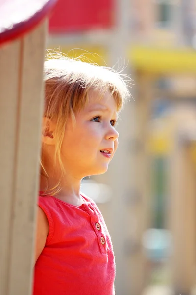 Beautiful little girl on nature — Stock Photo, Image